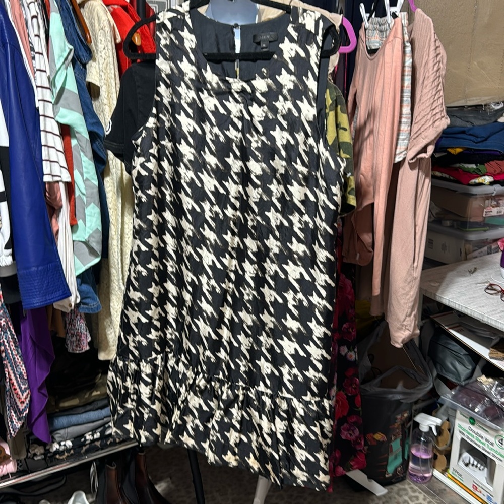 J Crew hounds Too Print Dress